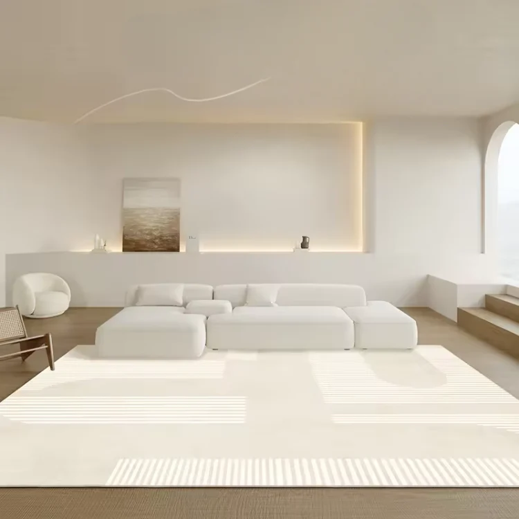 Vorenis - Japans Minimalistisch Pluizig Vloerkleed Zacht Antislip voor Slaapkamer Woonkamer en Lounge - Image 3